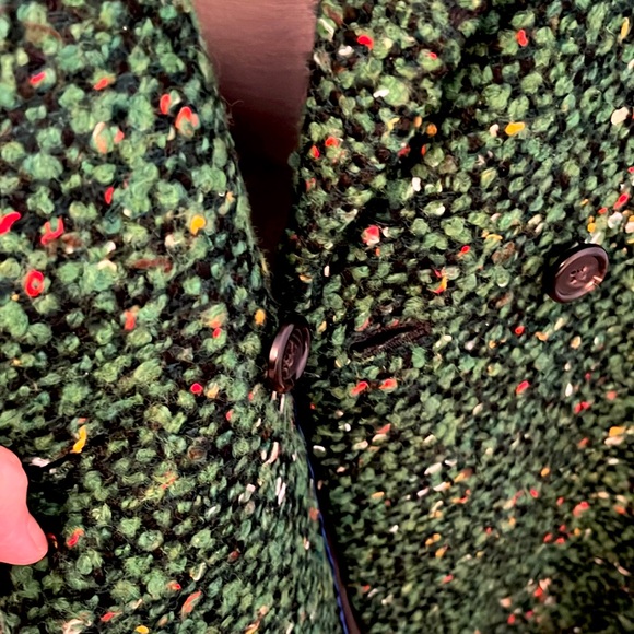 Stylish Green Tweed Coat by J Crew - Picture 6 of 6